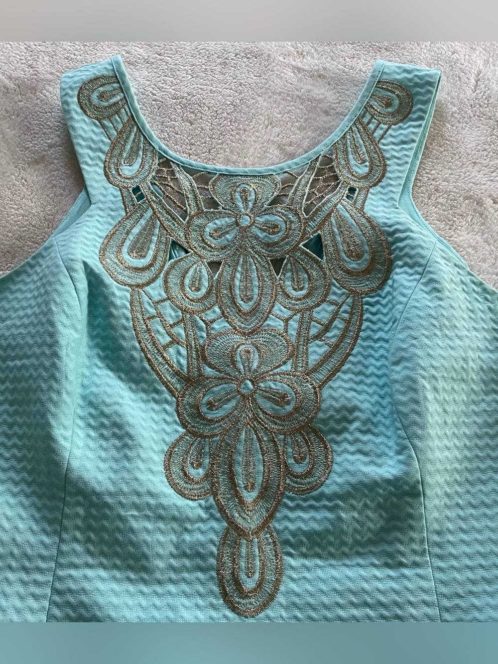 Lilly Pulitzer Baby Blue Sleeveless Midi Dress size 6 - Picture 7 of 16